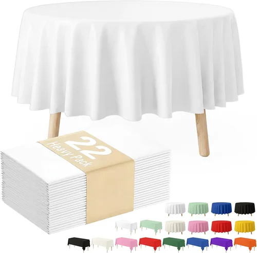 Vista 32 de Fixwal Mantel de plástico negro desechable de 54 x 108 pulgadas, mantel rectangular impermeable, paquete de 5 para graduación, decoración de fiesta
