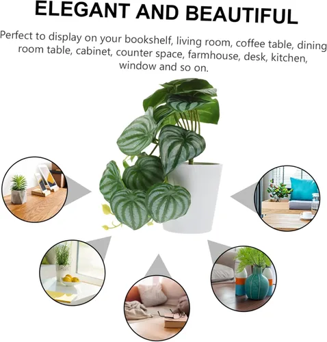 Vista 4 de DECHOUS Planta artificial, bonsái, decoración verde, bonsái artificial, plantas artificiales en maceta, plantas artificiales en maceta, bonsái