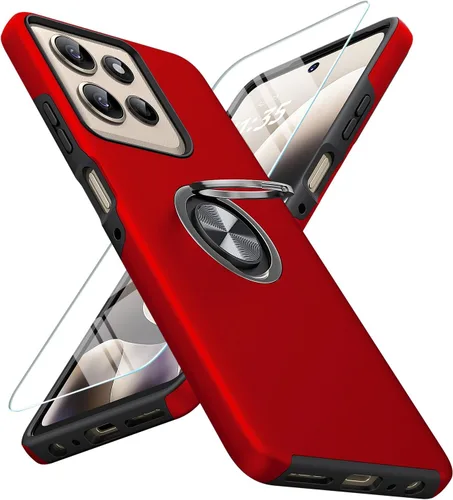 Vista 9 de JAME for Motorola Edge 2025 Case with Ring Stand Slim Shockproof Phone Case Cubierta de doble capa de grado militar resistente a prueba de golpes