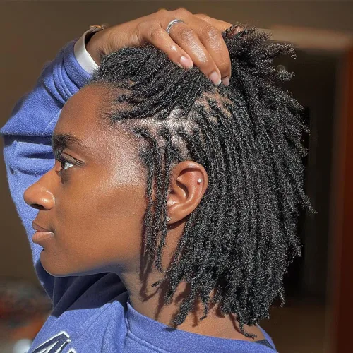 Vista 28 de Extensiones de Cabello Humano Loc Extensiones de Cabello Humano 4 Pulgadas 10 Hebras 0.08 Pulgadas de Ancho Hechas a Mano Extensiones de Rastas 0.1