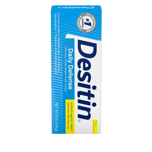 Vista 11 de Crema Desitin Daily Defense para sarpullido de pañales con óxido de zinc para tratar, aliviar y prevenir el sarpullido, hipoalergénica, sin