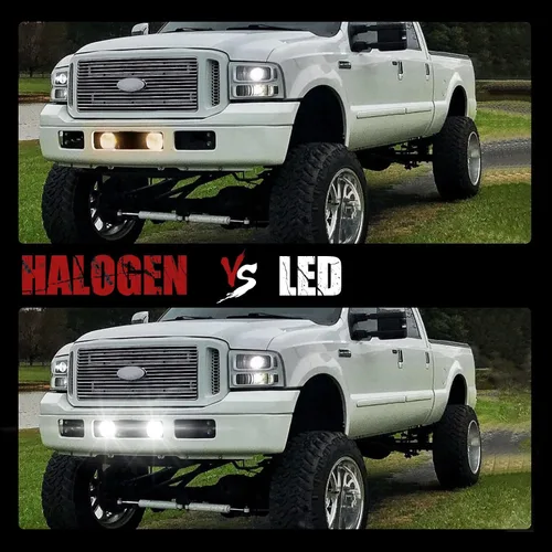 Vista 2 de BUNKER INDUST Luz antiniebla LED con luces de circulación diurna para Ford F250 F350 F450 F550 SUPER DUTY 2005 2006 2007, kit de montaje de faro