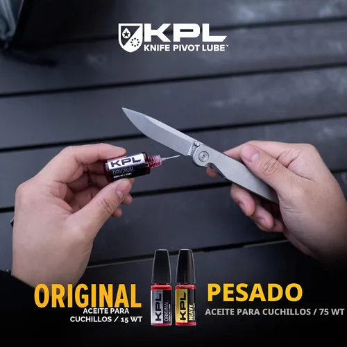 Vista 5 de Knife Pivot Lube Paquete combinado de aceite de cuchillo pesado + original - Botellas de engrasador de precisión - Limpieza y lubricación de KPL