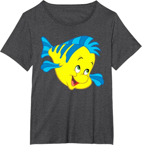 Vista 24 de Disney Camiseta de disfraz de cara grande de la Sirenita Flounder Sidekick