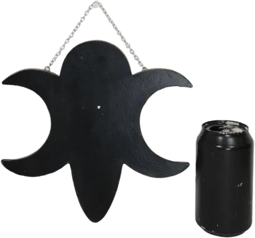 Vista 2 de Ebros Gift Wiccan Místico Neopagano Chamán Espiral Diosa Lunar Triple Luna Diosa Decoración de Pared Placa Símbolo Wicca Movimiento Femenino Figura