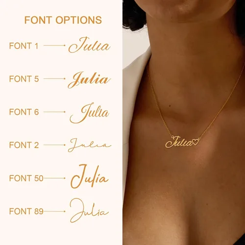 Vista 5 de Collar con 2 nombres en capas personalizable, collar estilo gargantilla de doble cadena chapado en oro de 18 quilates con placa de nombre, collar