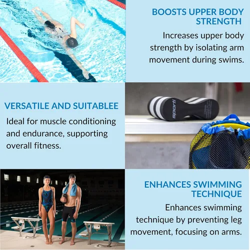 Vista 6 de Sporti Palas de natación Power para natación en piscina - Correas ajustables - Equipo para natación en piscina - Palas de mano para adultos y niños