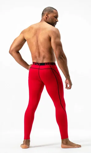 Vista 3 de DEVOPS - Pantalones de compresión térmicos para hombre mallas atléticas de base paquete de 2