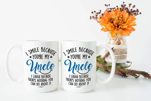Vista 4 de Smile Aunt Uncle Parent (1, 15 oz, azul tío azul)