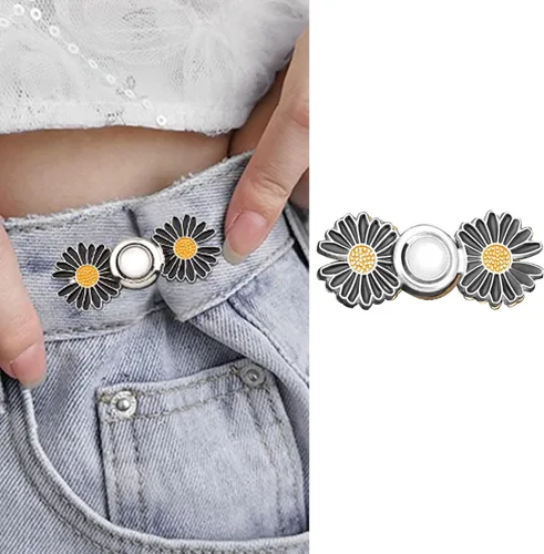 Vista 9 de Botones para jeans, botones desmontables para pantalones de mezclilla, ajuste de botones para ajustar la cintura de los pantalones. Rosado
