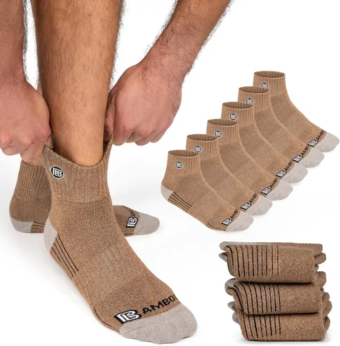 Vista 37 de Calcetines de rayón de bambú premium para hombre, absorben la humedad, control de olor, suela acolchada, calcetines de trabajo transpirables Surtido