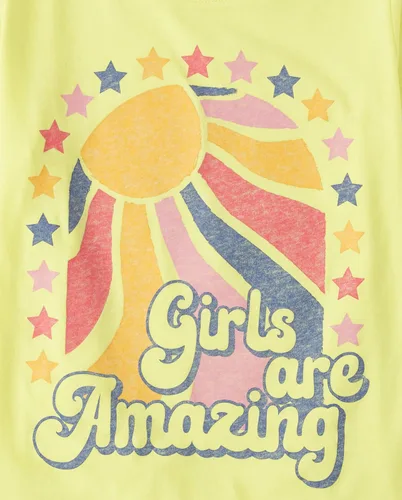 Vista 2 de The Children's Place girls Short Sleeve Graphic T Shirt