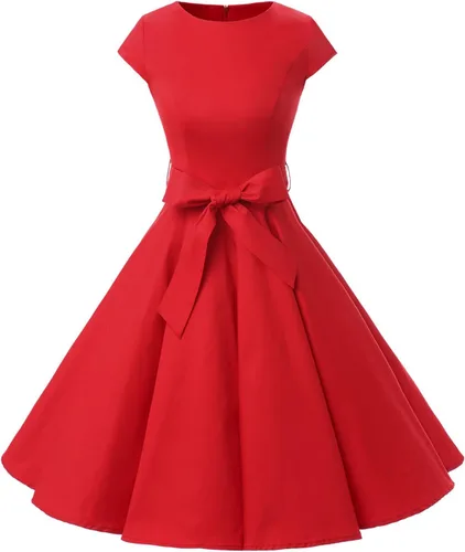 Vista 90 de Dressystar - Vestidos clásicos de fiesta con mangas casquillo, estilo Rockabilly y retro de la década de 1950
