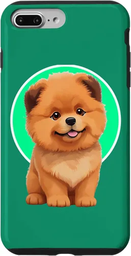 Vista 9 de iPhone 15 Lindo Happy Chow Puppy Dog Cartoon Dog to Fall in Love Case