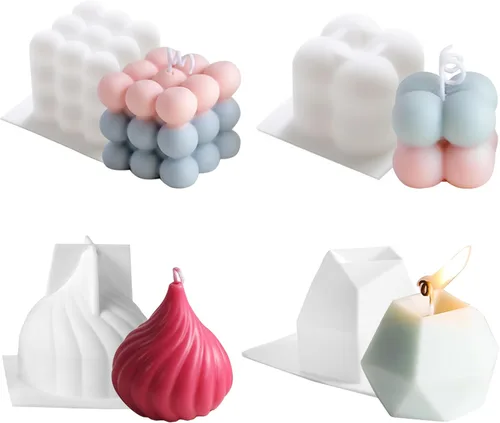 Vista 6 de Molde de silicona en forma de mano 3D para hacer velas, molde de vela de gestos, molde de fundición de resina en forma de dedo medio para hacer