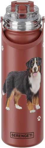 Vista 15 de SERENGETI Botella de Agua de 24 Oz de Acero Inoxidable con Tapa a Prueba de Derrames - Termo de agua de doble pared con aislamiento al vacío PERRO