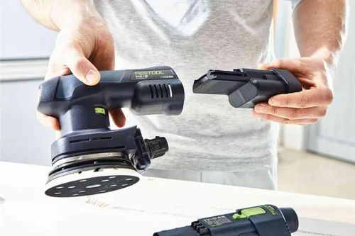Vista 5 de Festool 576822 Lijadora orbital aleatoria inalámbrica de 5 pulgadas ETSC 125-Basic
