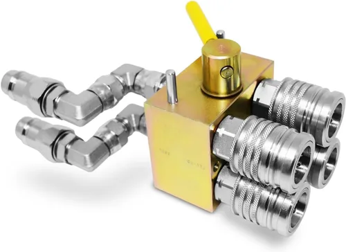 Vista 4 de Summit Hydraulics Multiplicador hidráulico manual, válvula divisor/desviadora SCV con acopladores y accesorios de Ag