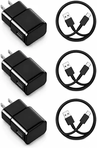 Vista 8 de Paquete de 2 cargadores adaptativos para Samsung Galaxy S10/S9/S8 con cable Negro