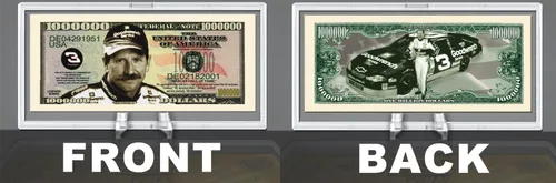 Vista 2 de Dale Earnhardt - Billete coleccionable de un millón de dólares
