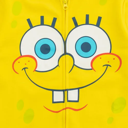 Vista 3 de Nickelodeon SpongeBob SquarePants - Sudadera con capucha y cremallera para niños grandes
