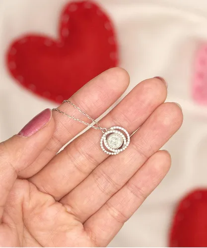 Vista 4 de Funny Wife Gifts, All Women Are Created Equal but Only the Finest Are Married, Wife Double Crystal Circle Necklace From Husband, Gag gift for wife