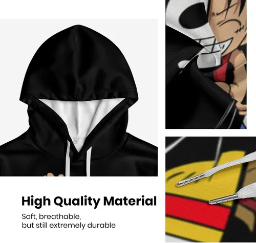 Vista 4 de Sudadera con capucha unisex con estampado 3D para hombres y mujeres