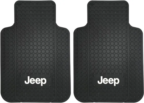 Vista 3 de Alfombrillas de goma para suelo de coche, camión, SUV con logotipo de Jeep para asientos delanteros y traseros - 4 piezas
