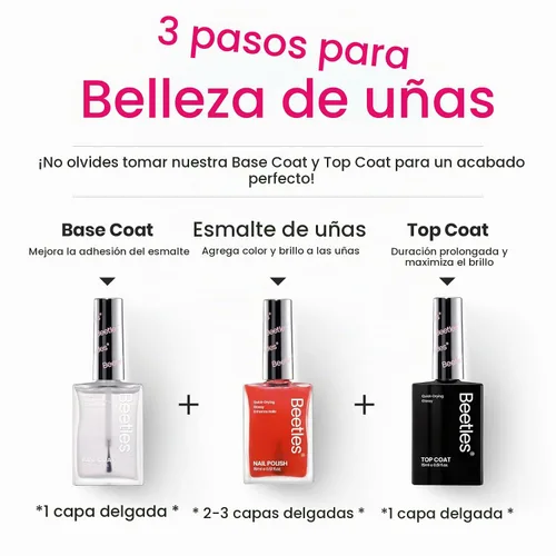 Vista 6 de Beetles - Esmalte de uñas, esmalte de uñas de dedos rojos de secado rápido (0.5 onzas líquidas)
