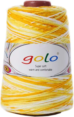 Vista 10 de golo Hilo de Cono de Lana para Tejer 8.8oz 400yd 100% Hilo de Lana para Tejer a Mano 402-Papel Envejecido