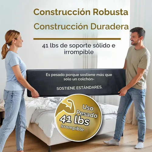 Vista 4 de Golden Home Essentials - Tablas de cama resistentes de 58 pulgadas x 80 pulgadas para cama tamaño Queen, tabla de cama extra resistente