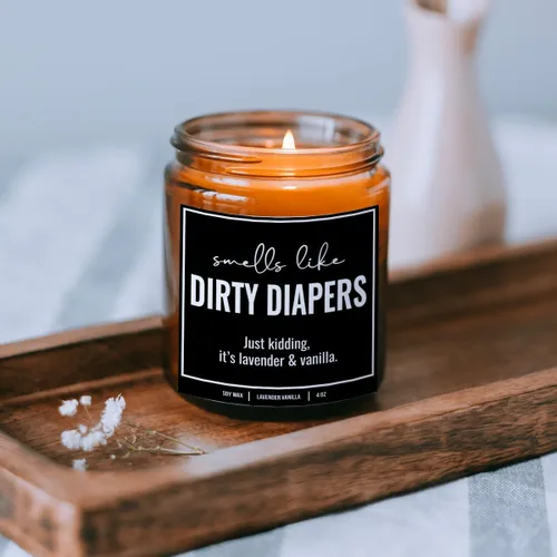 Vista 3 de You Nique Designs - Vela para baby shower, 9 onzas, regalos para nuevas madres después del nacimiento, velas para madres primerizas, regalos