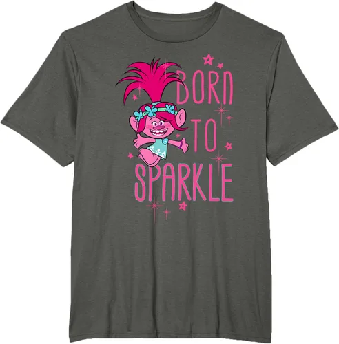 Vista 7 de DreamWorks Trolls Camiseta Born to Sparkle Negro
