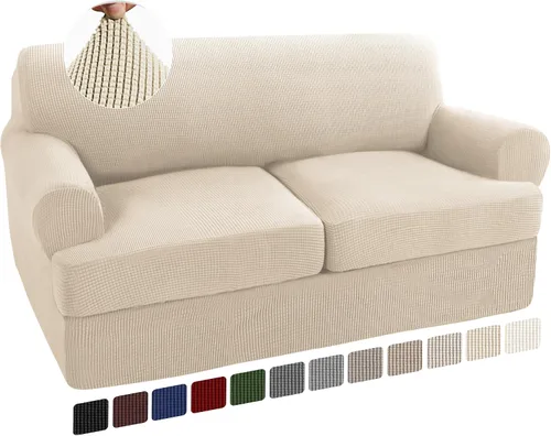 Vista 63 de Turquoize Funda para sillón con cojín en forma de T para sala de estar, funda elástica para sofá, funda suave para sillón, fundas de muebles