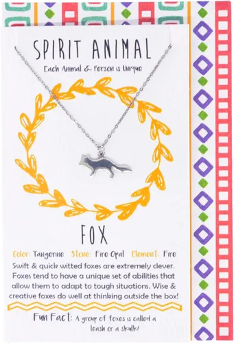 Vista 2 de Shag Wear - Collar con dije de espíritu animal de peltre para mujer, con sobre de regalo