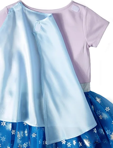 Vista 4 de Disney Big Girls Frozen Princess Elsa vestido y capa tutú con capas