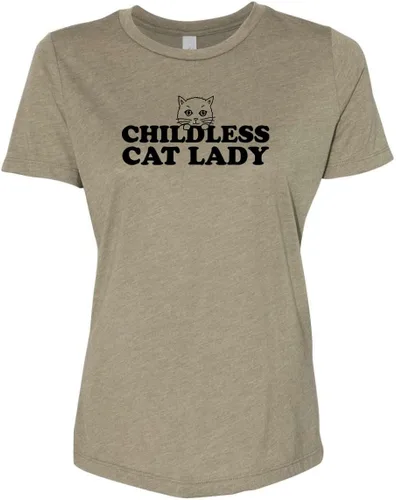 Vista 18 de Cute Women's Screen Printed Crew Neck Tee, Shirts With Sayings, Dusty Blue or Olive