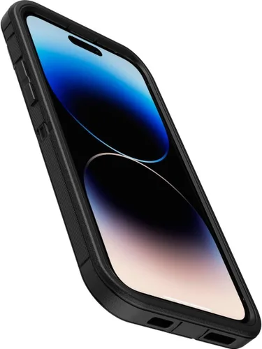Vista 4 de OtterBox Funda para iPhone 14 y iPhone 13 Defender Series - Negro, resistente y duradera, con protección de puerto, incluye soporte de clip