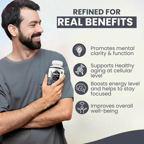 Vista 6 de Suplemento NAD+ 18 en 1 con resveratrol berberina quercetina fisetina ácido lipoico curcumina Vitamina D3 K2 para energía celular Apoyo
