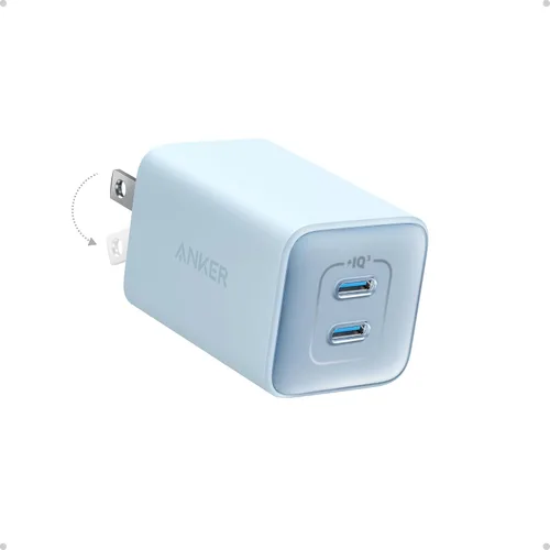 Vista 9 de Anker Nano Cargador USB C de 47W, Cargador GaN Compacto Plegable de 2 Puertos para iPhone 17/16, Galaxy, Pixel, Compatible con MagSafe (Negro)