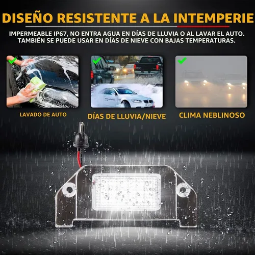Vista 6 de Gempro Luces LED para matrícula, parachoques trasero, montaje de lámparas para Dodge Charger Challenger, Avenger Magnum Dart, 6000 K, color blanco