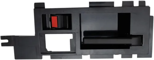 Vista 111 de TRQ Manija de puerta interior delantera izquierda cromada y negra para el lado del conductor compatible con Ford F-150 2012-2014