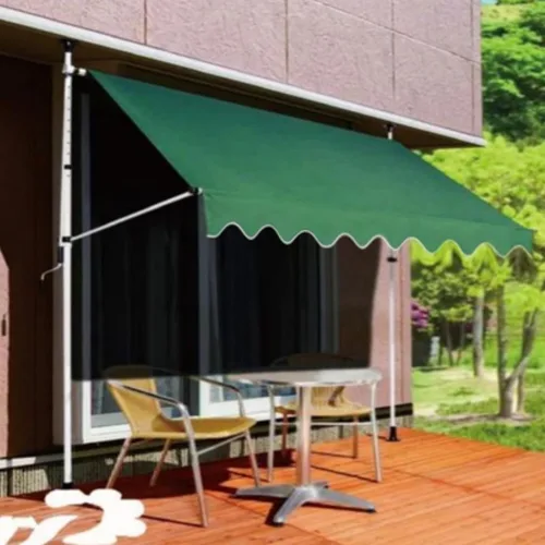 Vista 12 de SHOGUM toldo retráctil para patio exterior, toldos de patio para sombra y lluvia, toldo retráctil manual para patio, toldos portátiles de 6.56 pies