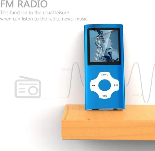 Vista 11 de Hotechs - Reproductor de MP3, reproductor de música MP3 con tarjeta SD de memoria de 32 GB, pantalla LCD digital clásica delgada de 1.82 pulgadas