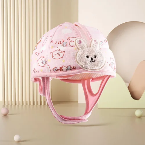 Vista 4 de Casco de seguridad para bebé, protector de cabeza de bebé transpirable para gatear y caminar, casco suave para bebés, anticolisión, ultraligero