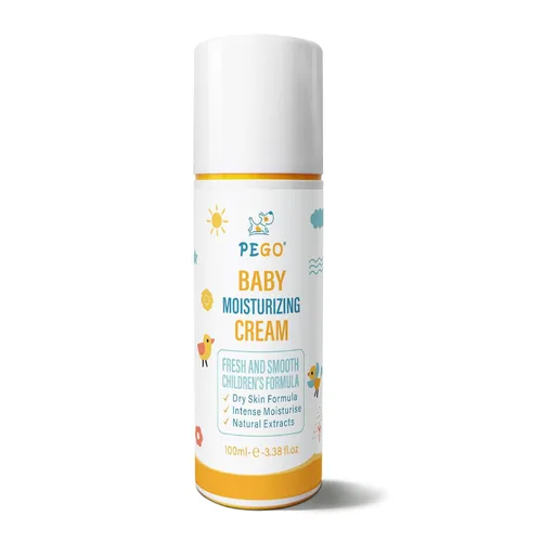 Vista 8 de PEGO Crema facial hidratante para bebés, con manteca de karité, manzanilla, crema diaria para bebés, loción corporal, hidrata la piel sensible