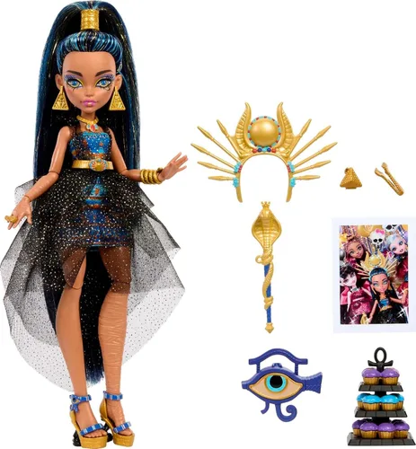 Vista 7 de Muñeca Monster High, Clawdeen Wolf en estilo de fiesta de bola de monstruo con accesorios temáticos incluyendo globos