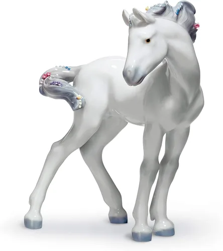 Vista 2 de LLADRÓ La figura del caballo. figura de caballo de porcelana.