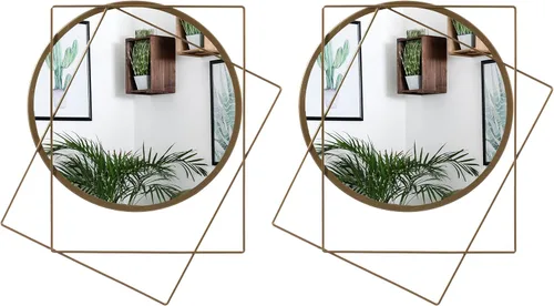 Vista 9 de Uniquewise Uniquewise- Espejo moderno decorativo con forma de diamante en forma de diamante de 27 pulgadas de alto para montar en la pared, un