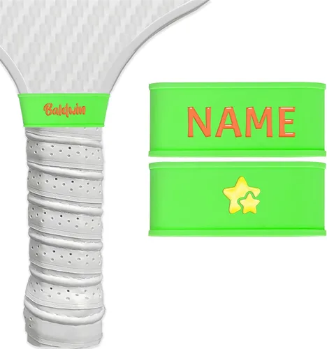 Vista 16 de 2 bandas de nombre personalizadas de paleta de pickleball, accesorios personalizados de paleta de pickleball para cinta de agarre seguro, bandas